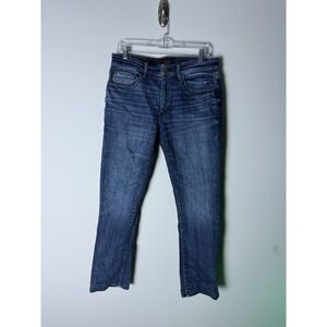 Outpost Makers Slim Straight Jeans Men's 33x32 Blue‎ Denim Solid Casual